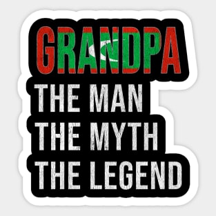 Grand Father Maldivian Grandpa The Man The Myth The Legend - Gift for Maldivian Dad With Roots From  Maldives Sticker